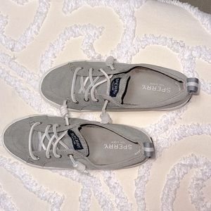 Sperry Gray Slip On Shoes Ladies 6.5